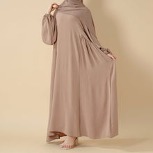 Load image into Gallery viewer, Relaxed Fit Lantern Sleeves Crepe Abaya (MA190)