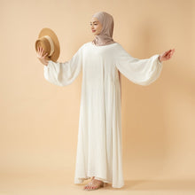 Load image into Gallery viewer, Relaxed Fit Lantern Sleeves Crepe Abaya (MA190)