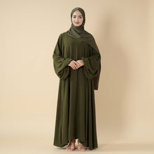 Load image into Gallery viewer, Relaxed Fit Lantern Sleeves Crepe Abaya (MA190)