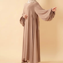 Load image into Gallery viewer, Relaxed Fit Lantern Sleeves Crepe Abaya (MA190)