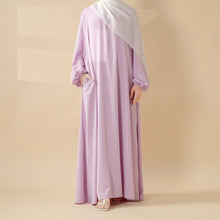 Load image into Gallery viewer, Candy Color Pleated Abaya | Must-have Essential Basic Dress (MA142)
