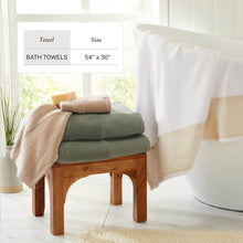Load image into Gallery viewer, Cotton Linen-Like Border 6-Piece Towel Set - Priya Collection