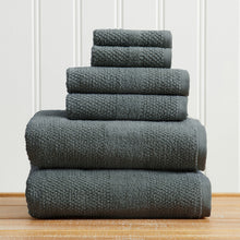 Load image into Gallery viewer, 100% Cotton Woven Texture Bath Towel Set - Marbella Collection
