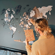 Load image into Gallery viewer, Bundle: Colored Map, Photo Frames, Flags and Airplanes Pins