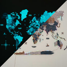 Load image into Gallery viewer, 3D LUMINOUS LED Wooden World Map 2.0 Mystery