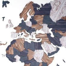 Load image into Gallery viewer, 3D Luminous Colored Wooden World Map Mystery
