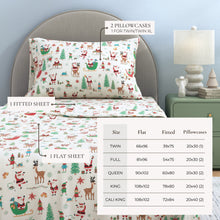 Load image into Gallery viewer, Turkish Cotton Christmas Flannel Sheet - Whittaker Collection