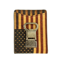 Load image into Gallery viewer, Nocona Vintage USA Flag- Mens Bi-Fold Money Clip