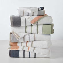 Load image into Gallery viewer, Decorative Cotton Stripe Bath Towel Set - Noelle Collection