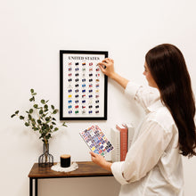 Load image into Gallery viewer, Poster Travel Tracker States USA