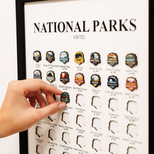 Load image into Gallery viewer, Poster Travel Tracker National Parks USA