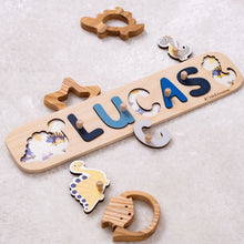 Load image into Gallery viewer, Neutral Dinosaur Name Puzzle