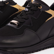 Load image into Gallery viewer, The Rialto Black &amp; Gold Leather Men Sneaker