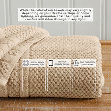 Load image into Gallery viewer, 100% Cotton Checkered Jacquard Bath Towel Set - Giuliana Collection