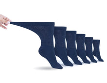 Load image into Gallery viewer, Men's Cotton Diabetic Crew Socks (6 Pair)