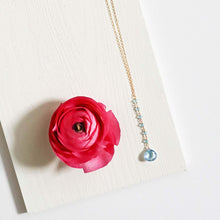 Load image into Gallery viewer, Aquamarine Quartz Mini Yoga Pendant