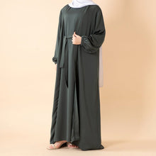 Load image into Gallery viewer, Premium Nida Zoom Open Abaya 3-Piece Set (MOA239)