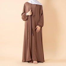 Load image into Gallery viewer, Premium Nida Zoom Open Abaya 3-Piece Set (MOA239)