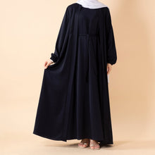 Load image into Gallery viewer, Premium Nida Zoom Open Abaya 3-Piece Set (MOA239)