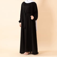 Load image into Gallery viewer, Premium Nida Zoom Open Abaya 3-Piece Set (MOA239)