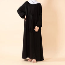 Load image into Gallery viewer, Premium Nida Zoom Open Abaya 3-Piece Set (MOA239)
