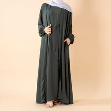 Load image into Gallery viewer, Premium Nida Zoom Open Abaya 3-Piece Set (MOA239)
