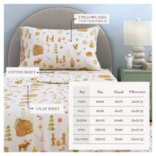Load image into Gallery viewer, Turkish Cotton Flannel Sheet Set - Kids' Christmas Collection