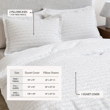Load image into Gallery viewer, 100% Cotton Honeycomb Waffle Duvet Set - Mattea Collection