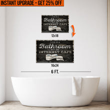 Load image into Gallery viewer, Upgrade Your 18x12 Inches 'This Is A Bathroom Not An Internet Cafe' Canvas Measuring 16x24 Inches
