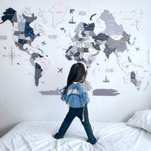 Load image into Gallery viewer, Custom Wooden World Map