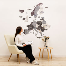 Load image into Gallery viewer, 3D Europe Wooden Map Nordik