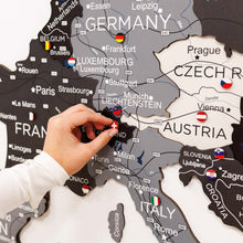 Load image into Gallery viewer, 3D Europe Wooden Map Nordik