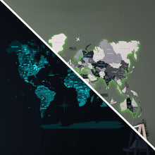 Load image into Gallery viewer, 3D LED / LUMINOUS Wooden World Map 3.0 Nordik