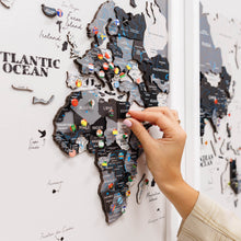 Load image into Gallery viewer, Triptych Wall Art - Wooden World Map (Nordik)