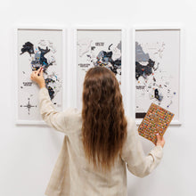 Load image into Gallery viewer, Triptych Wall Art - Wooden World Map (Nordik)