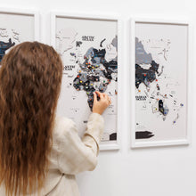 Load image into Gallery viewer, Triptych Wall Art - Wooden World Map (Nordik)