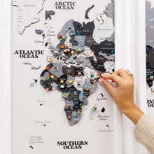 Load image into Gallery viewer, Triptych Wall Art - Wooden World Map (Nordik)