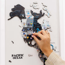 Load image into Gallery viewer, Triptych Wall Art - Wooden World Map (Nordik)