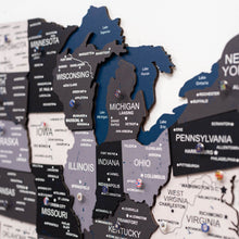Load image into Gallery viewer, Wooden 3d Map of USA - Nordik