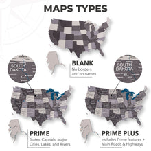 Load image into Gallery viewer, Wooden 3d Map of USA - Nordik