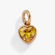 Load image into Gallery viewer, November 'Balance' Heart Birthstone Charm