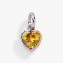 Load image into Gallery viewer, November 'Balance' Heart Birthstone Charm
