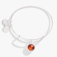 Load image into Gallery viewer, November Birthstone Charm Bangle, Topaz