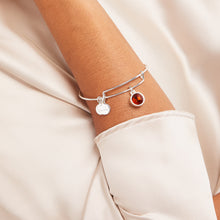 Load image into Gallery viewer, November Birthstone Charm Bangle, Topaz