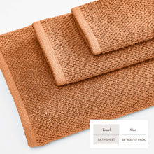 Load image into Gallery viewer, Cotton Textured Bath Towel Set - Acacia Collection
