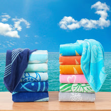 Load image into Gallery viewer, Cotton Velour Beach Towel - Maui Collection