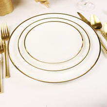 Load image into Gallery viewer, Narrow Gold Rim Salad Plate Plate- Set of 4