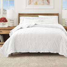 Load image into Gallery viewer, Dot Stitched Ruffled Quilt Set - Dot-Ruffled Collection