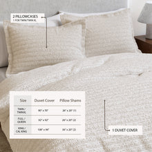 Load image into Gallery viewer, 100% Cotton Honeycomb Waffle Duvet Set - Mattea Collection