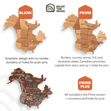 Load image into Gallery viewer, 3D Wooden World Map Oak